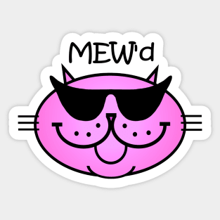 MEW'd - Purrty in Pink Sticker